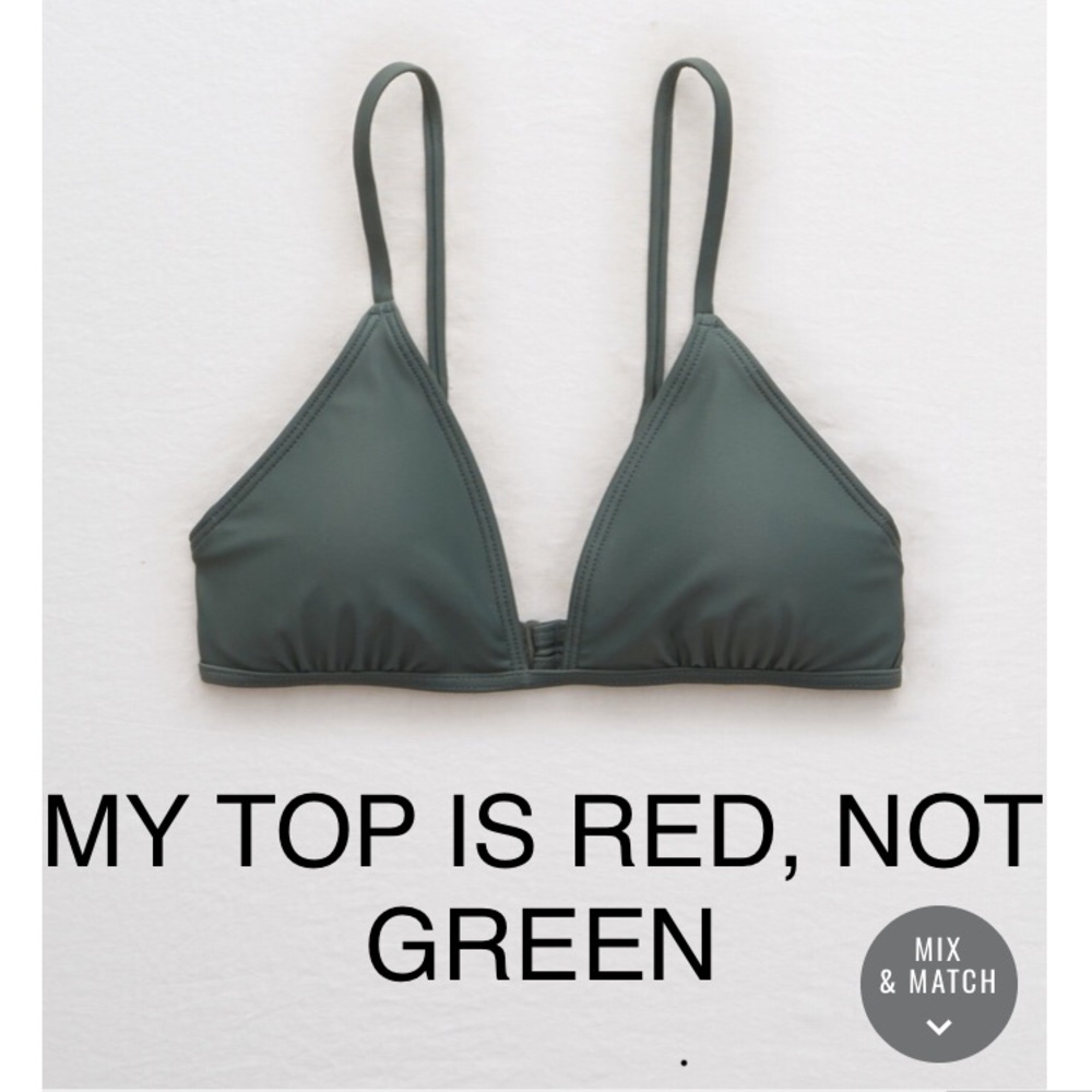 NWT Aerie Triangle Bikini Top in Rust
